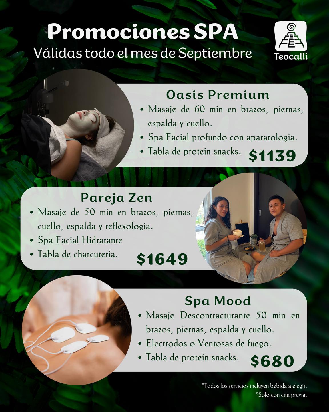 Spa en pareja con bebidas